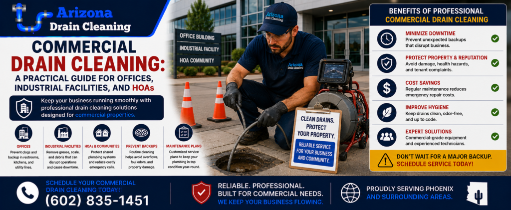 Commercial Drain Cleaning: A Practical Guide for Offices, Industrial Facilities, and HOAs