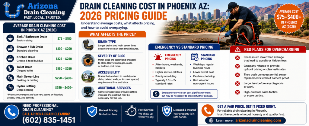 Drain Cleaning Cost in Phoenix AZ