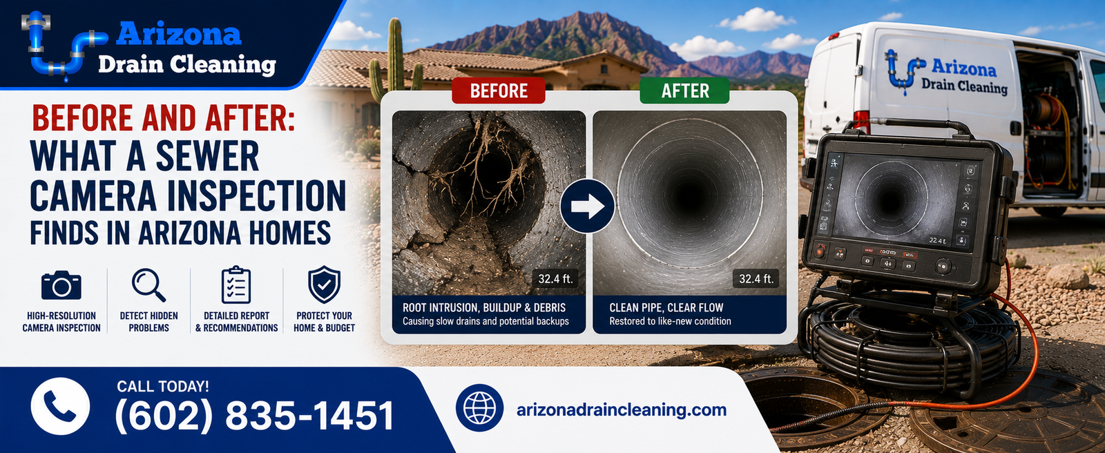 sewer camera inspection findings arizona