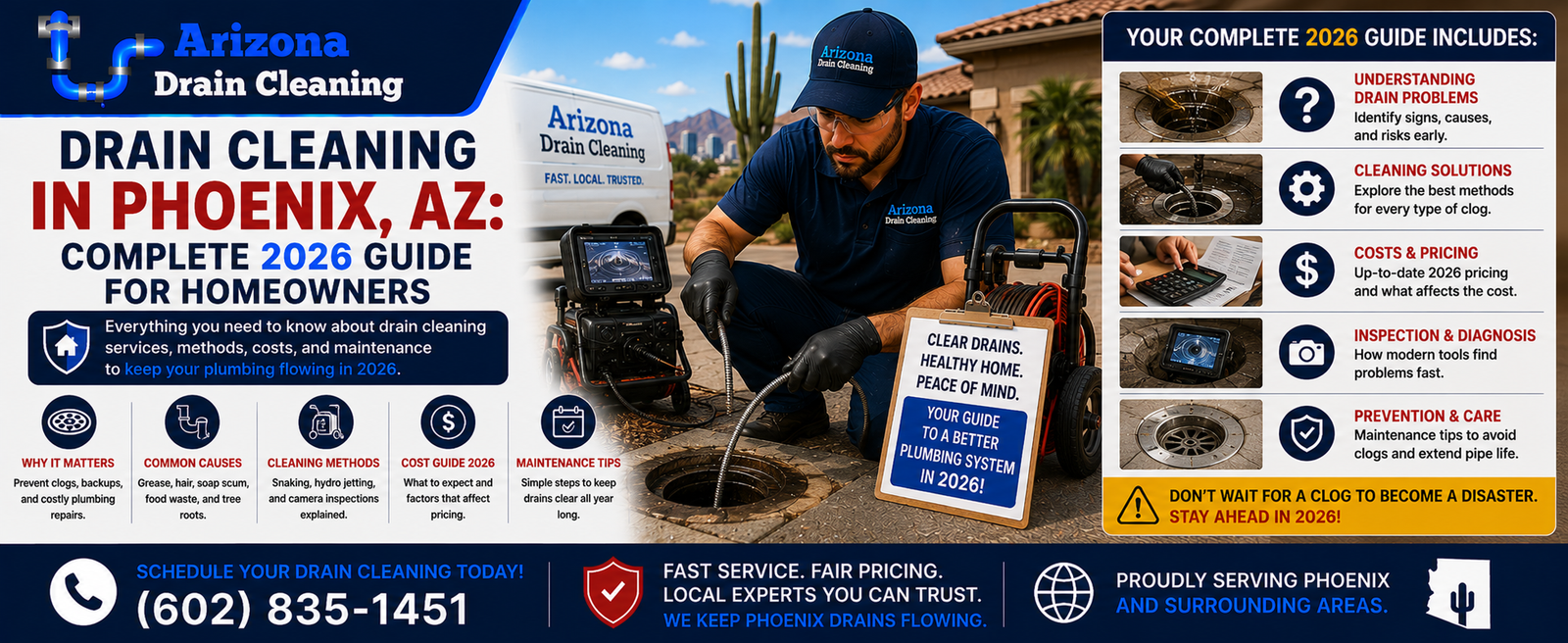 drain cleaning phoenix AZ: Complete 2026 Guide for Homeowners