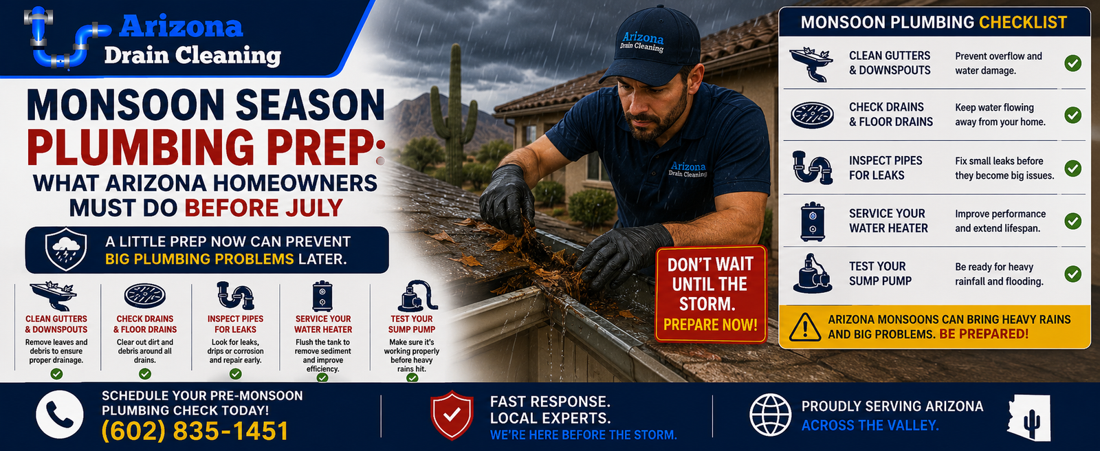 monsoon season plumbing arizona