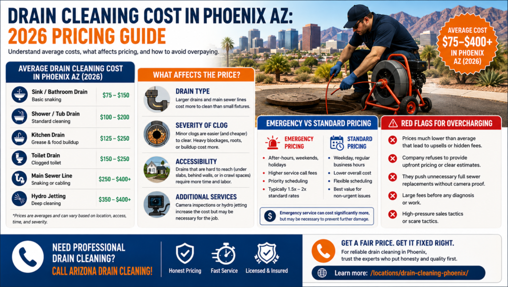 Drain Cleaning Cost in Phoenix AZ