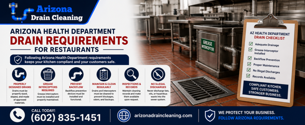 Arizona Restaurant Drain Requirements