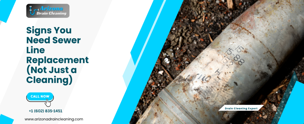 Signs You Need Sewer Line Replacement (Not Just a Cleaning)