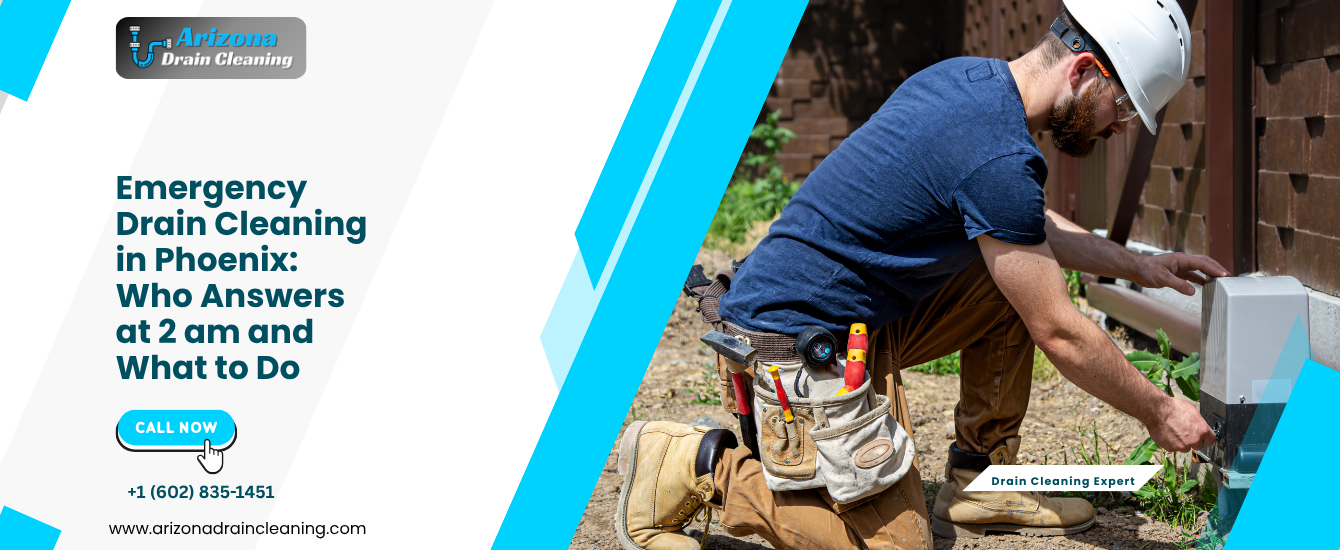 Emergency Drain Cleaning in Phoenix: Who Answers at 2 am and What to Do