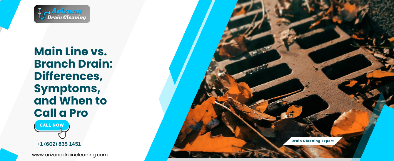 Main Line vs. Branch Drain: Differences, Symptoms, and When to Call a Pro