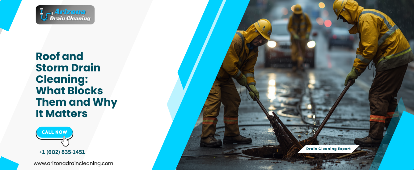 Roof and Storm Drain Cleaning: What Blocks Them and Why It Matters