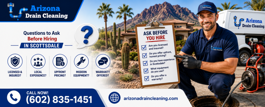 10 Questions to Ask Before Hiring a Drain Cleaning Company in Scottsdale, AZ