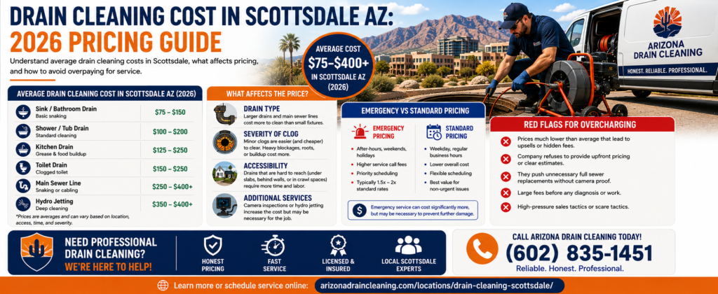 Drain Cleaning Cost in Scottsdale AZ