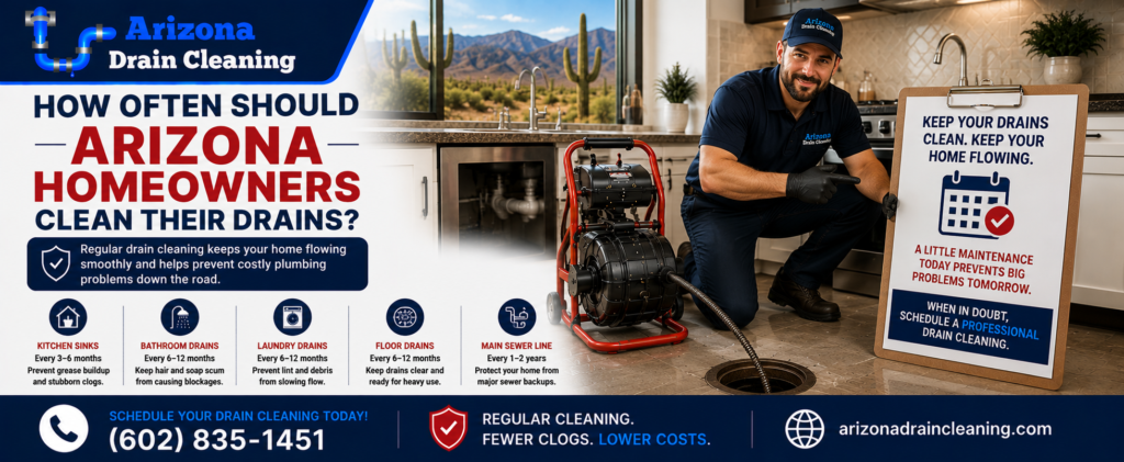 how often clean drains arizona