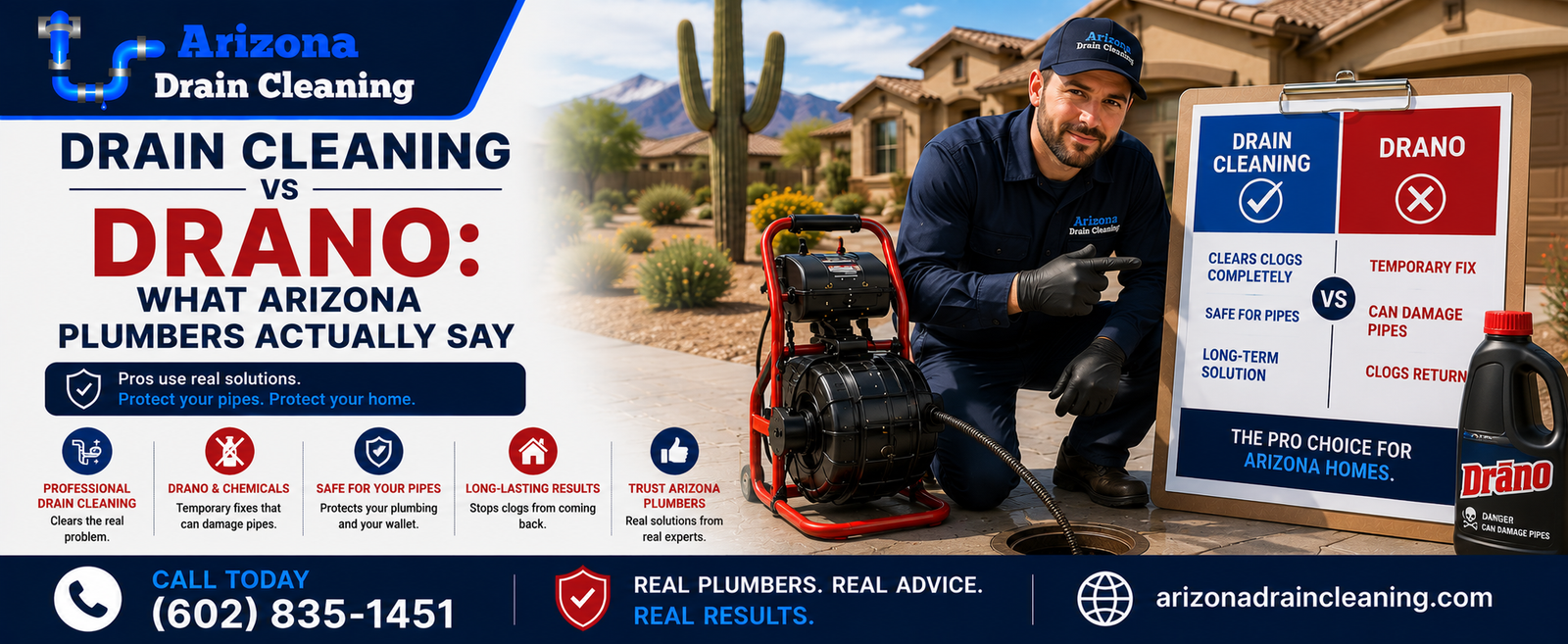 drain cleaning vs drano arizona