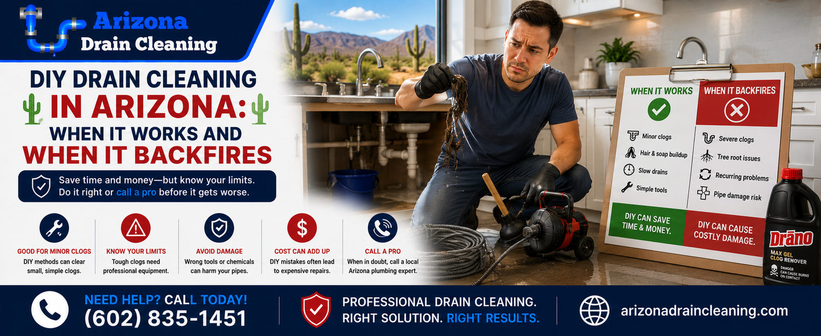 diy drain cleaning arizona