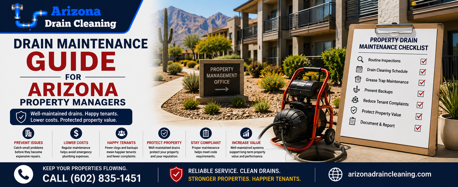 drain maintenance property management az