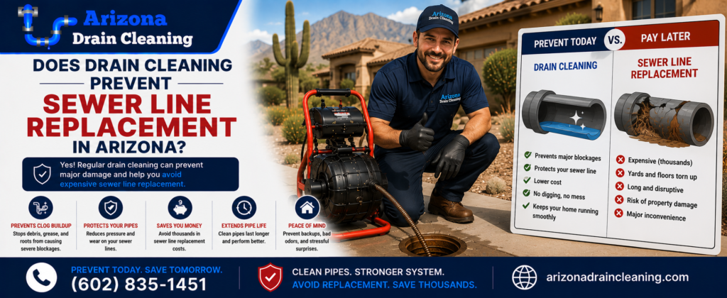 Does Drain Cleaning Prevent Sewer Line Replacement in Arizona?