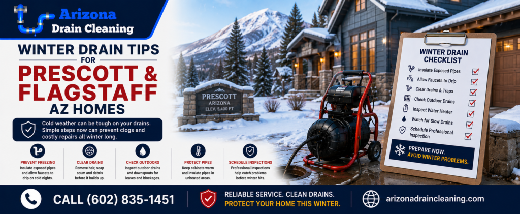 winter drain tips prescott az